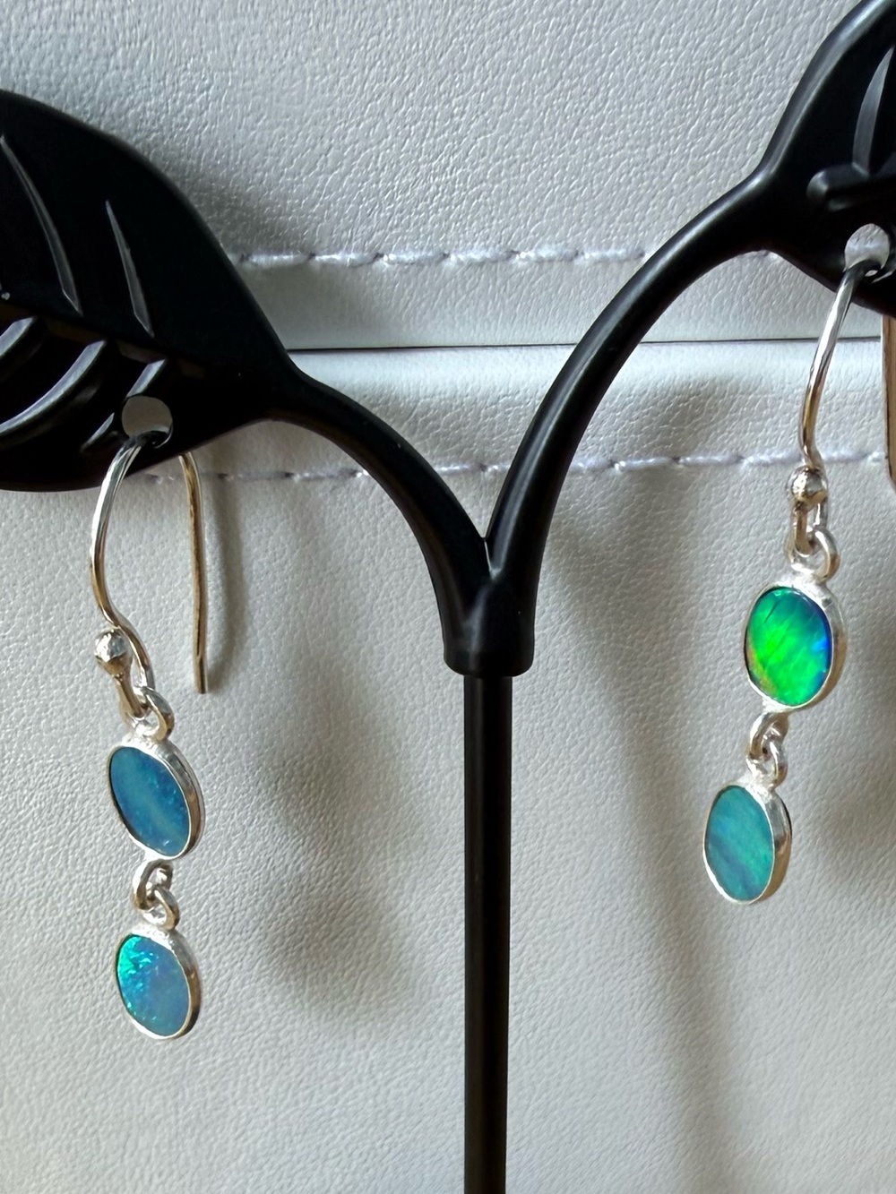 925 Australian Opal Drop Earrings